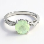 Anello in argento con Prehnite