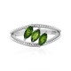 Anello in argento con Diopside Russo