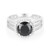Black Spinel Silver Ring