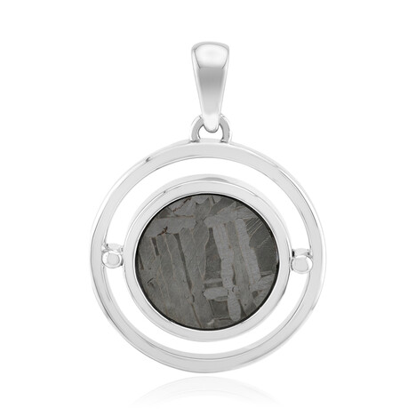 Zilveren hanger met een Aletai meteoriet