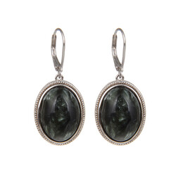 Seraphinite Silver Earrings