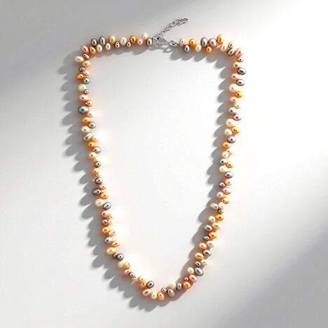 Collana in argento con Perla d'Acqua Dolce Bianca