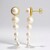 Boucles d'oreilles en argent et Perle blanche de culture d'eau douce