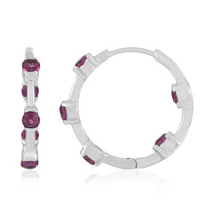 Pendientes en plata con Rodolita