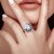 Anillo en plata con Topacio azul cielo