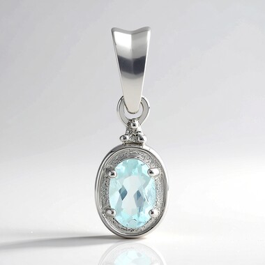 Amblygonite Silver Pendant