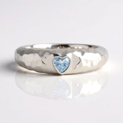Bague en argent et Aigue-marine du Brésil
