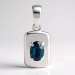 Ciondolo in argento con Cianite Verde