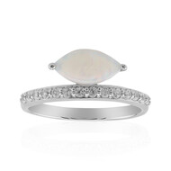 Weißer Opal-Silberring