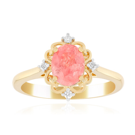 Sweet Home-Rhodochrosit-Goldring