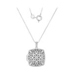 Zircon Silver Necklace (Adela Silber)