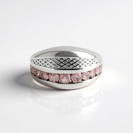 Anello in argento con Tormalina Rosa (SAELOCANA)