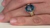 Zilveren ring met een Londen-blauwe topaas (Gems en Vogue)