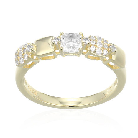 Zilveren ring met een witte topaas (Adela Silber)