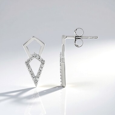 Pendientes en plata con Zircón