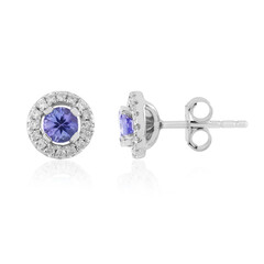 Boucles d'oreilles en argent et Tanzanite