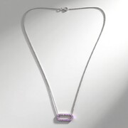 Collana in argento con Zaffiro Ceylon Porpora