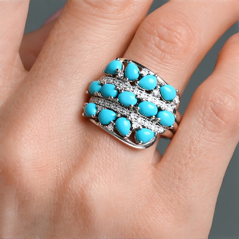 Bague en argent et Turquoise Sleeping Beauty (Faszination Türkis)