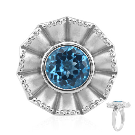 Schweizblauer Topas-Silberring (Remy Rotenier)