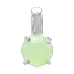 Zilveren hanger met een keizerlijk chrysopraas