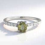Bague en argent et Tourmaline cuprifère