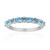 Anillo en plata con Topacio azul suizo