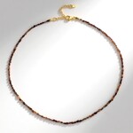 Collana in argento con Diamante Rosso