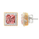 Morganite-coloured topaz Silver Earrings (Gems en Vogue)