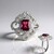 Anello in argento con Tormalina Rosa Nigeriana