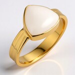 Anello in argento con Labradorite Bianca