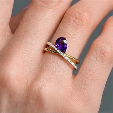 Amethyst-Goldring