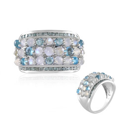 Anillo en oro con Topacio azul suizo (KM by Juwelo)