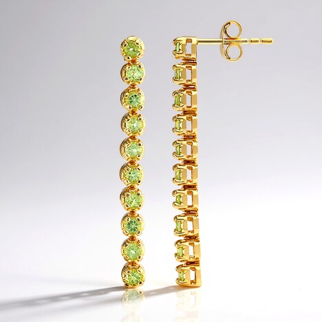 Orecchini in argento con Peridoto della Birmania
