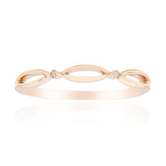 9K SI1 Argyle Rose De France Diamond Gold Ring