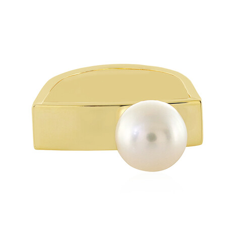 Bague en argent et Perle blanche de culture d'eau douce