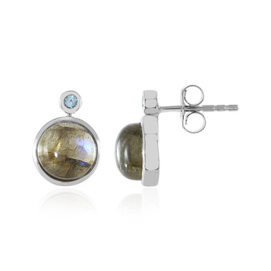 Orecchini in argento con Labradorite Blu Maniry (KM by Juwelo)