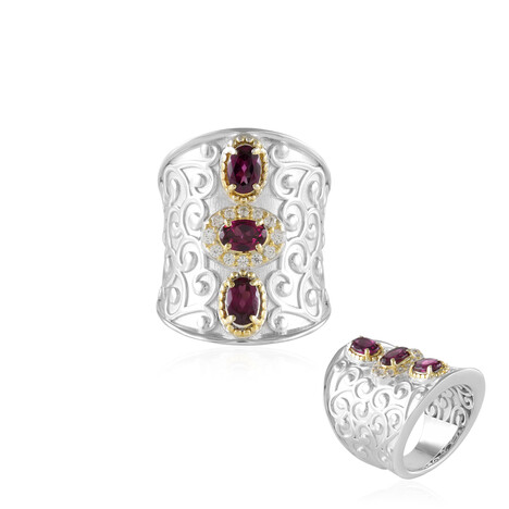 Rhodolith-Silberring (Dallas Prince Designs)