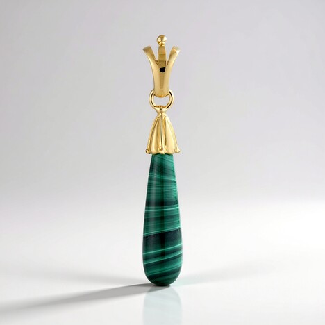 Ciondolo in argento con Malachite