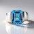 Anello in argento con Topazio Blu Svizzero