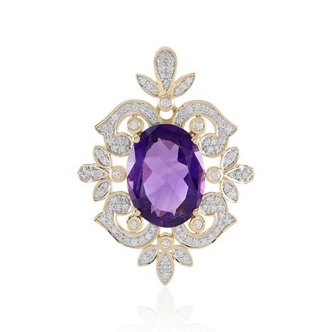 Sambia-Amethyst-Goldanhänger (SUHANA)