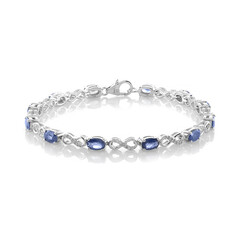 Brazalete en plata con Zafiro azul