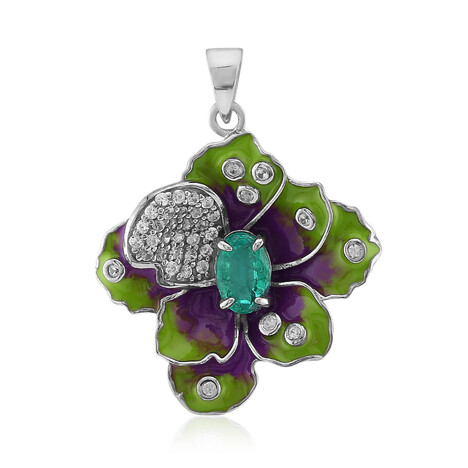 Russischer Smaragd-Silberanhänger (SAELOCANA)
