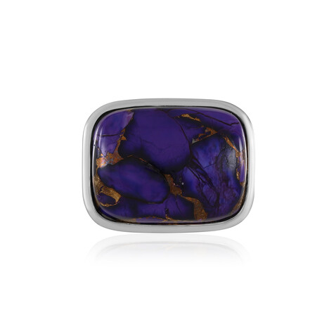 Zilveren hanger met een Purper kleurige mojave koper-turkoois (MONOSONO COLLECTION)