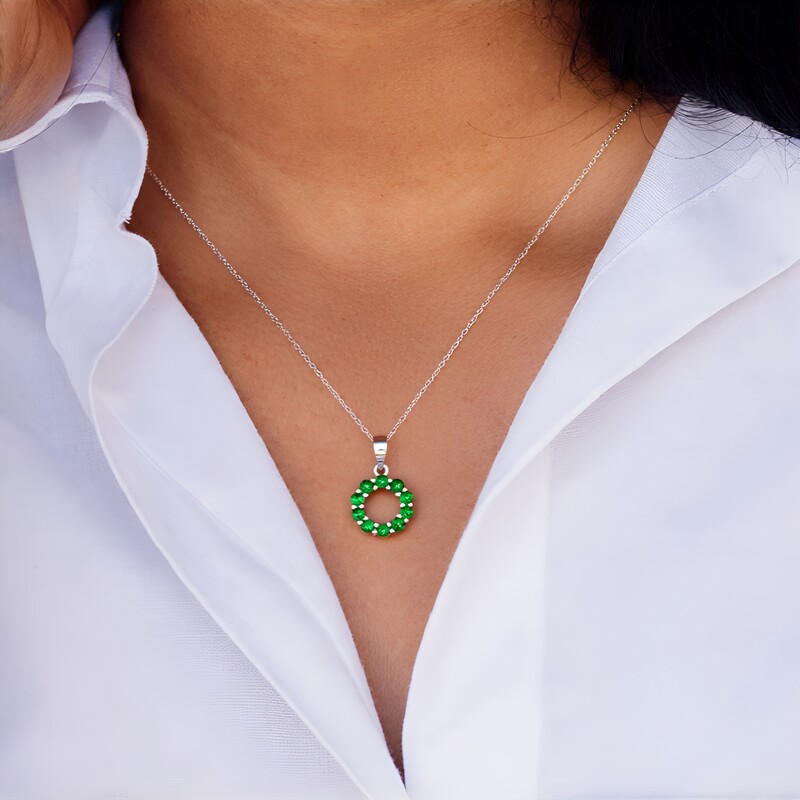 Pendentif en argent et Tsavorite du Kenya AAA