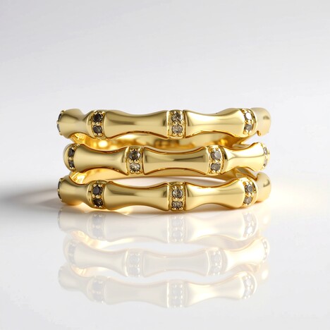 Anello in oro con Diamante Champagne I2 (de Melo Gold)