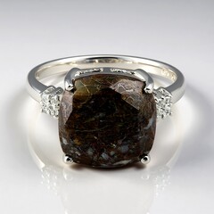 Anello in argento con Quarzo Dinosauro