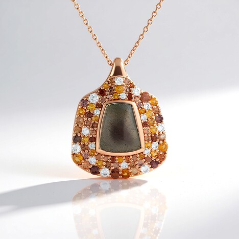 Collana in argento con Labradorite Ramata Maniry (KM by Juwelo)