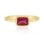 Bague en argent et Rubis de Madagascar