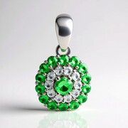 Pendentif en argent et Tsavorite du Kenya AAA