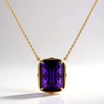 Collana in oro con Ametista Zambiana (de Melo)
